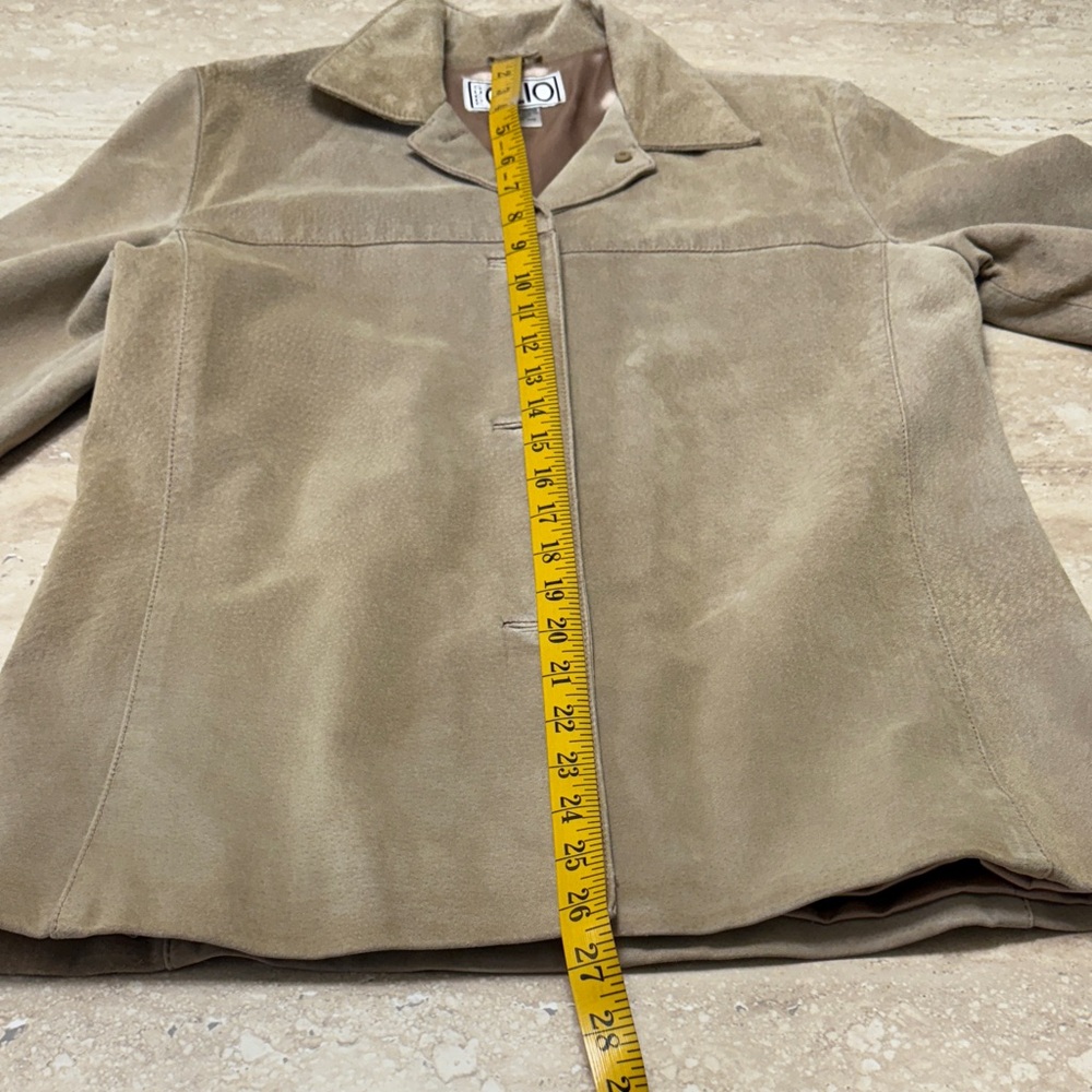 Genuine Suede Vintage Clio Women's Beige Blazer-Excellent Condition - Picture 10 of 10